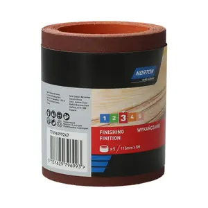 Norton 120 grit Brown Sanding roll (L)5m (W)115mm