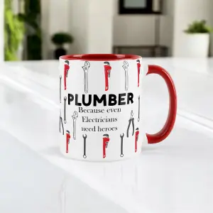 Plumber Mug Fun Trades Gift - White Coffee/Tea Present