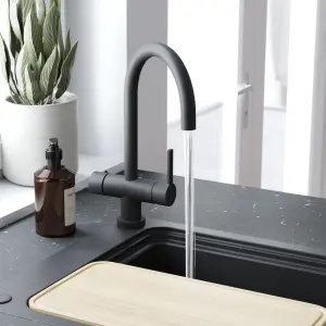 GoodHome Aji Matt Black Boiling water tap