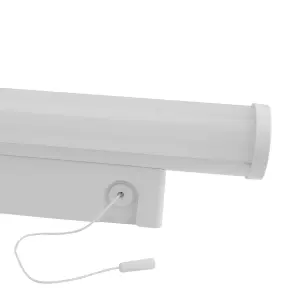 Matt White Bathroom Wired Wall light