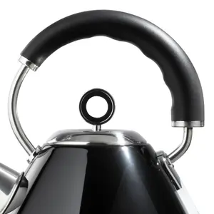 Daewoo Black Kensington Matching Toaster and Kettle Set 1.7 Litre Rapid Boil 4 Slice Retro SDA2447GE Combo Stainless Steel