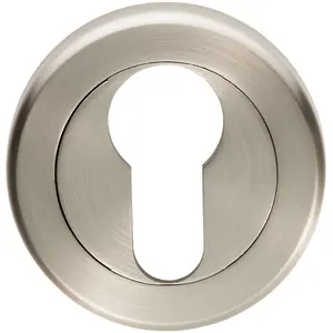 51mm Euro Profile Escutcheon Chamfered Edge Concealed Fix Satin Nickel