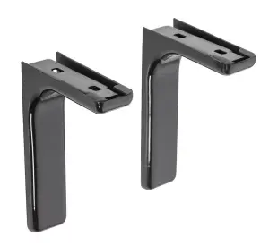 Shelf support bracket with covers 120mm 180mm 240mm Invisible Concealed Fixings 240mm Black