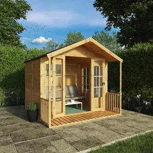 Mercia 8x8 ft with Double door & 3 windows Apex Wooden Summer house