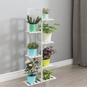 Outdoor 6-Tier Garden Wood Plant Stand 125cm H