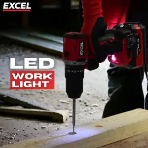 Excel 18V Cordless Brushless Combi Drill with 1 x 4.0Ah Battery & Charger