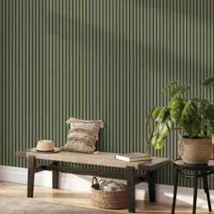 Acoustic Panel Olive Wallpaper