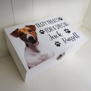 Jack Russell Dog Treat Box Duncan Decorative Box