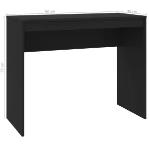 Berkfield Desk Black 90x40x72 cm Engineered Wood