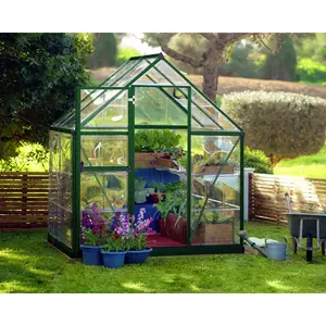 Harmony Greenhouse 6 x 4 Green / 208cm H x 185cm W x 126cm D