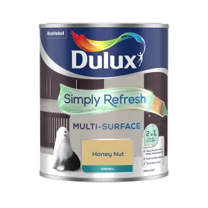 Dulux Simply Refresh Honey Nut Eggshell Multi-surface Emulsion paint, 750ml