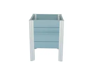 Winawood Wood Effect Square Raised Planter - Powder Blue