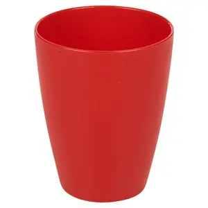 URBNLIVING 10cm Height Red 6 Small Plastic Drinking Cups 330ml