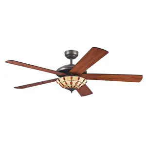 132cm Tiffany 5-Blade Ceiling Fan