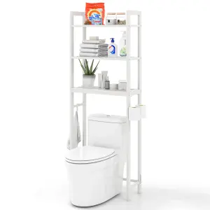 Costway 3-Tier Over-The-Toilet Storage Shelf Space Saving Metal Bathroom Organizer