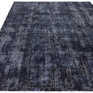 Navy Abstract Modern Easy to clean Rug for Dining Room Bed Room and Living Room-200cm X 290cm