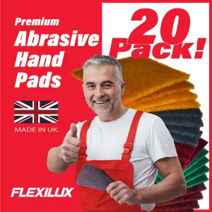 Flexilux Abrasive Pads - Sanding Pad Finishing Assortment - 20 Pack