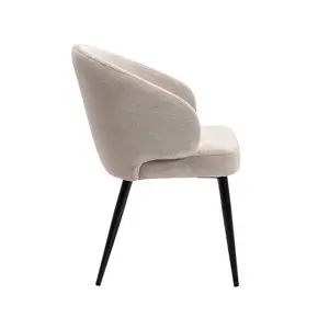 Cloey Canei Upholstered Dining Chair Light Grey