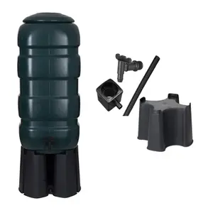 100 Litres Green Outdoor Water Butt Complete With Stand & Kit