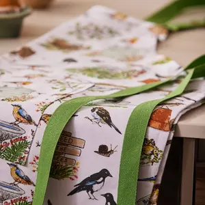 Garden Birds Animal Print 100% Cotton Apron