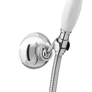 Nes Home Wall Mounted Traditional Bathroom Shower Handset with Hook & Hose