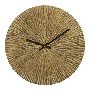 Interval Metal Wall Clock 30cm - Antique Brass