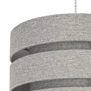 Inlight Grey Woven effect Mini Trio Light shade (D)28cm