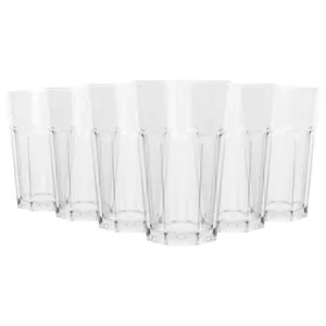 Reusable Plastic Highball Glasses - 400ml - Pack of 6