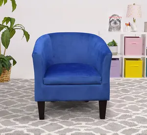 Comfy Living Blue Brushed Velvet Tub Chair