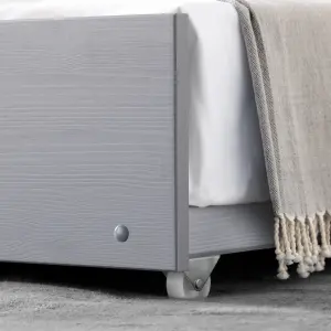 Tyler Grey Guest Bed And Trundle With Spring Mattresses