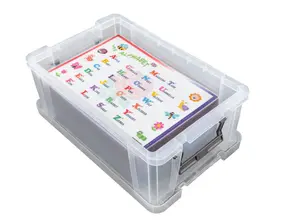 10L Clear Stacking Storage Box With Clip Lock Lid Storage 40x26x15cm