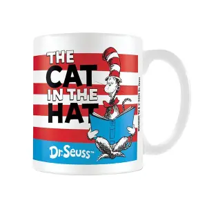 The Cat In The Hat Stripe Mug White (12cm x 10.5mm x 8.7cm)