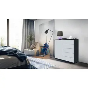 Sideboard Mcdevitt Matt Black/Matt White