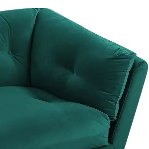 3 Seater Velvet Sofa Green LENVIK