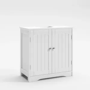 MCC Direct Undersink Bathroom Cabinet with shelves Colarado White