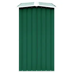 Garden Log Storage Shed Galvanised Steel 330x92x153 cm Green