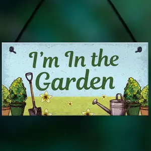 Red Ocean Novelty Garden Hanging Signs And Plaques Backyard Allotment Garden Shed Sign Gifts For Him Her