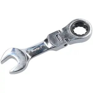 17mm Stubby Metric Flexible Flexi Head Ratchet Combination Spanner 72 Teeth