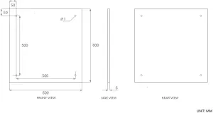 60 x 60cm Clear Glass Kitchen Splashback Splatter Screen Pre Drilled Holes Wall Hanging Fixings Included