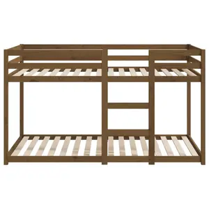 Cullompt Harriet Bee Bunk Bed 90x200 Cm Solid Wood Pine Honey Brown / 80 x 200 cm