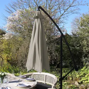 3m Cantilever Garden Parasol Hanging Umbrella