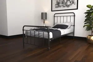 Wallace Metal Bed Black, Single