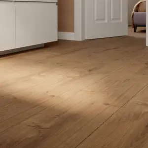 GoodHome Italo Walnut Oak effect Textured Click vinyl Planks, 2.36m²