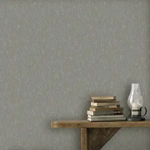 Rasch Fusion Charcoal Fabric effect Textured Wallpaper Sample