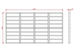 Wooden shed bases 20x10 (W-442cm x D-300cm), made of 38mm x 89mm