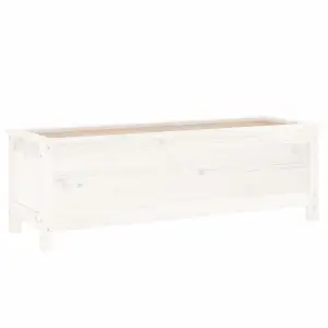 Berkfield Garden Raised Bed White 119.5x40x39 cm Solid Wood Pine