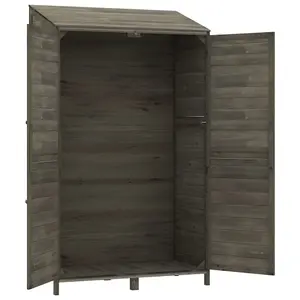 Berkfield Garden Shed Anthracite 102x52x174.5 cm Solid Wood Fir