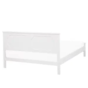 Wooden EU King Size Bed White OLIVET