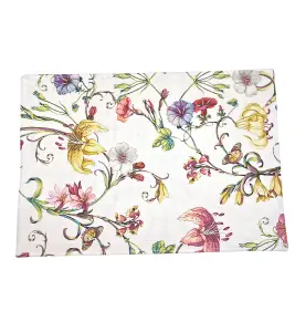 HANDMADE PLACEMATS - FLOWER DANCE, NATURAL 43X29.5 CM SET OF 2