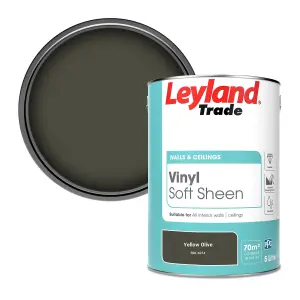 Leyland Trade Vinyl Soft Sheen Walls & Ceilings Emulsion Paint Yellow Olive (RAL 6014) - 5L